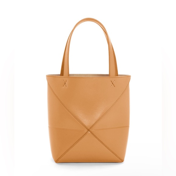 Loewe mini puzzle fold tote in shinny calfskin - Picture 4 of 8